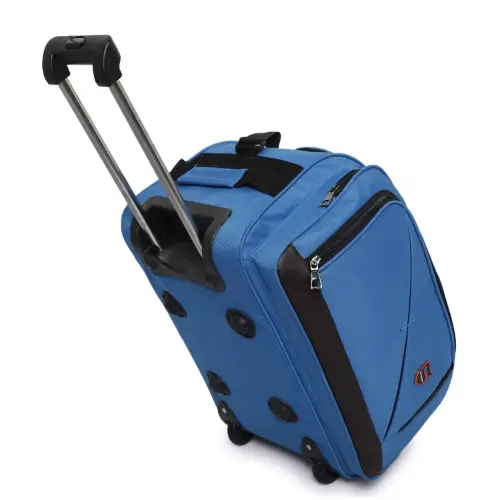 familiar 22 inch/55 cm (Expandable) Small Check - in luggage travel Duffel  With Wheels (Strolley) SKY-BLUE - Price in India